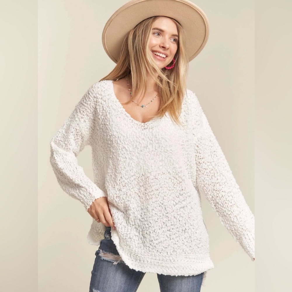 Soft Popcorn Sweater Top